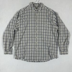 Eddie Bauer Plaid Long Sleeve Button Down Shirt Mens Size 2XLT Cotton XXL Tall